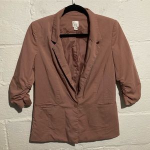 LC Lauren Conrad Mauve Cropped Runched Sleeve Blazer - Size 6